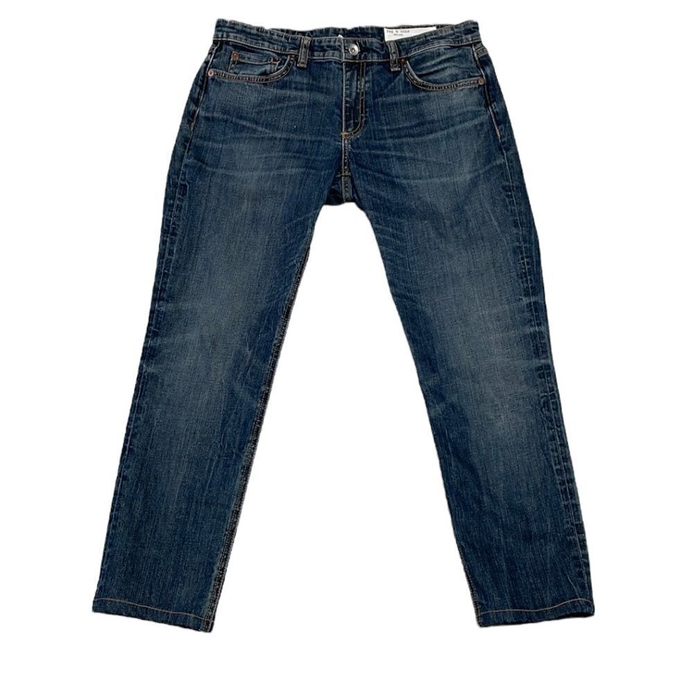 Rag & Bone New York Jeans Dark Wash Faded Denim Blue Size 27